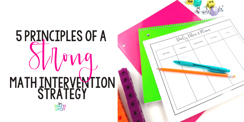 5 Principles of a strong math intervention strategy blog header