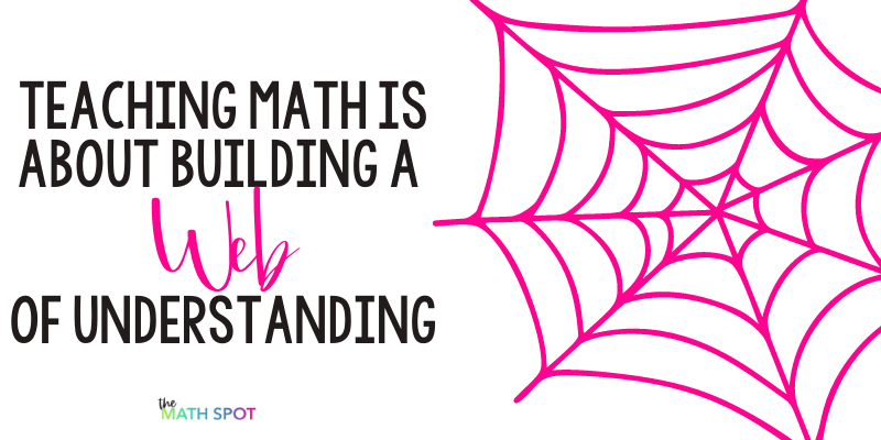 Teaching Math is about Building a Web of Understanding. Systematic Math Intervention Blog Header