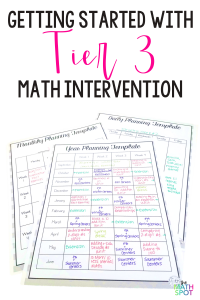 Getting Started with Tier 3 Math Intervention - The Math Spot