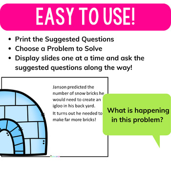 4th Grade Winter Numberless Word Problems | Multistep & Fractions - Image 3
