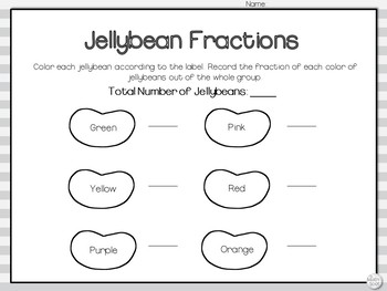 Jellybean Graphing, Fractions and Word Problems - Image 3