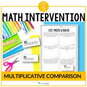 4th Grade Multiplicative Comparisons Unit Math Intervention RTI