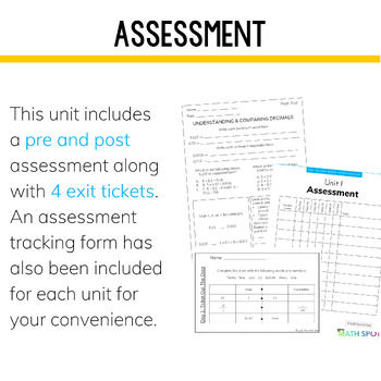 Decimal Place Value Reading Writing and Comparing Decimals RtI Intervention Unit - Image 2