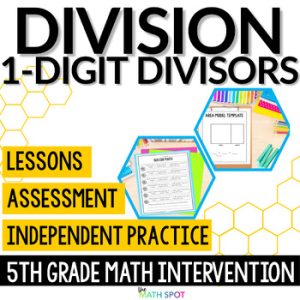 4 Digit By 1 Digit Division Math Intervention RtI Lessons Activities Assessment