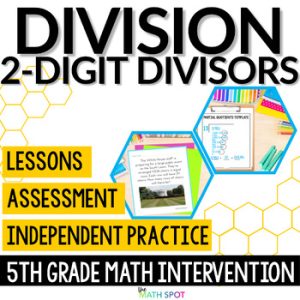 4 Digit By 2 Digit Division Math Intervention RtI Lessons Activities Assessment