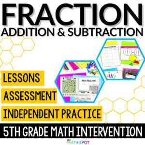 Adding and Subtracting Fractions With Unlike Denominators Intervention Unit