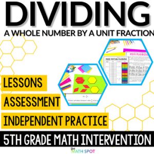Dividing Whole Numbers By Unit Fractions Math Intervention Unit