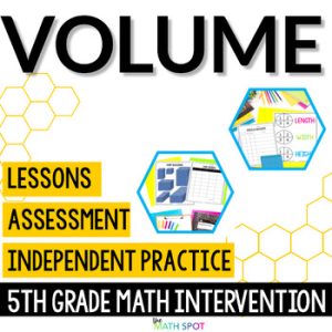 Volume of a Rectangular Prism | Math Intervention Lessons Activities Assessment