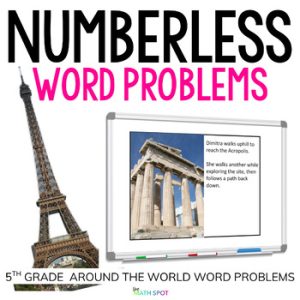 5th Grade World Travel Numberless Word Problems | Fractions, Decimals Multi Step