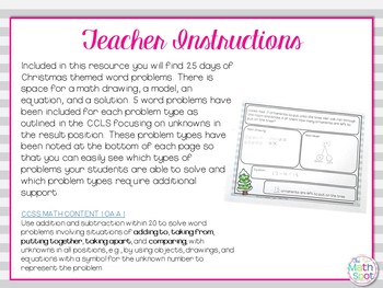 Christmas Word Problems for Addition and Subtraction - Image 2
