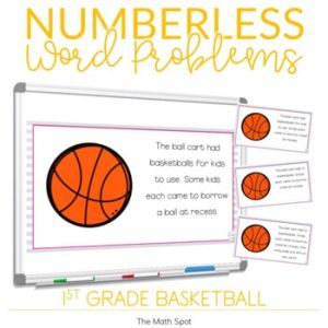Basketball Numberless Word Problems 1st Grade
