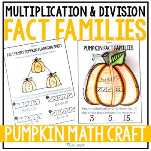 Fall Math Craft | Halloween Multiplication and Division Fact Families